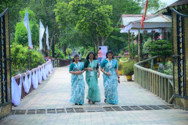 Traditional welcome walkway at the venue